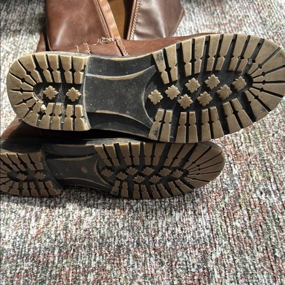 Chic Brown Tall Boots with Buckle - Picture 3 of 3